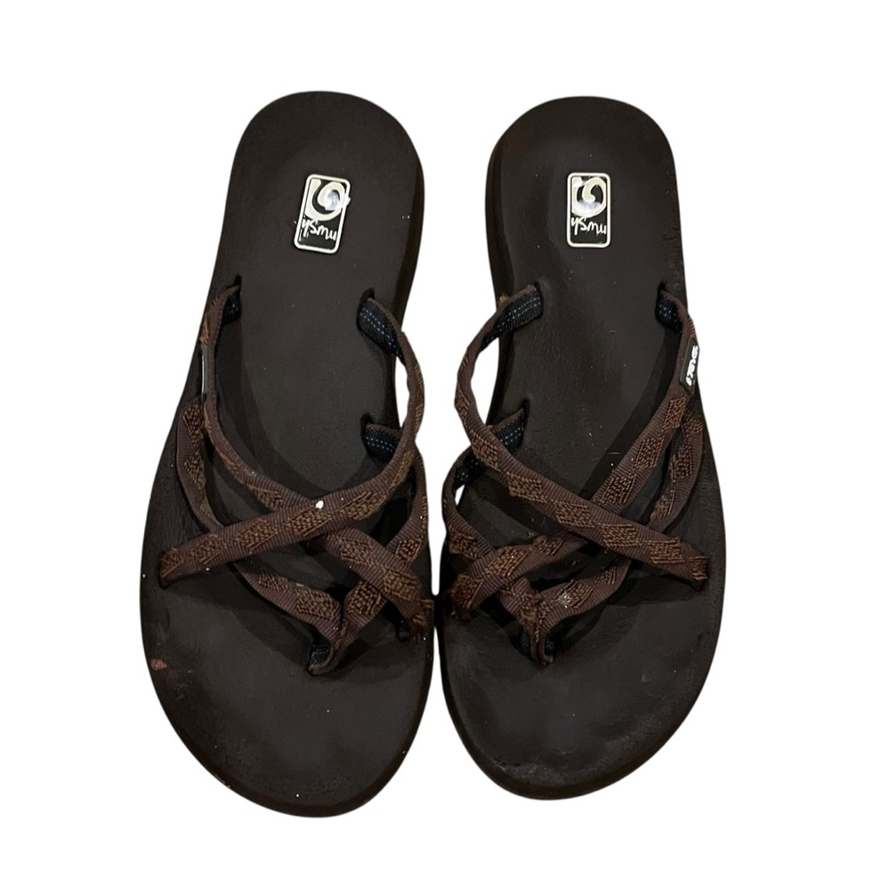Teva Women's Olowahu Mush brown sandals size 10